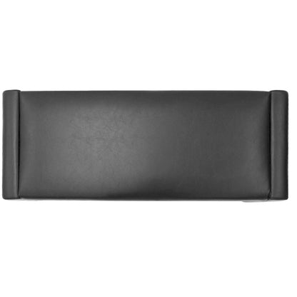 Tan Faux Leather Waterfall Bench - 47 Inch - Seats 2-3