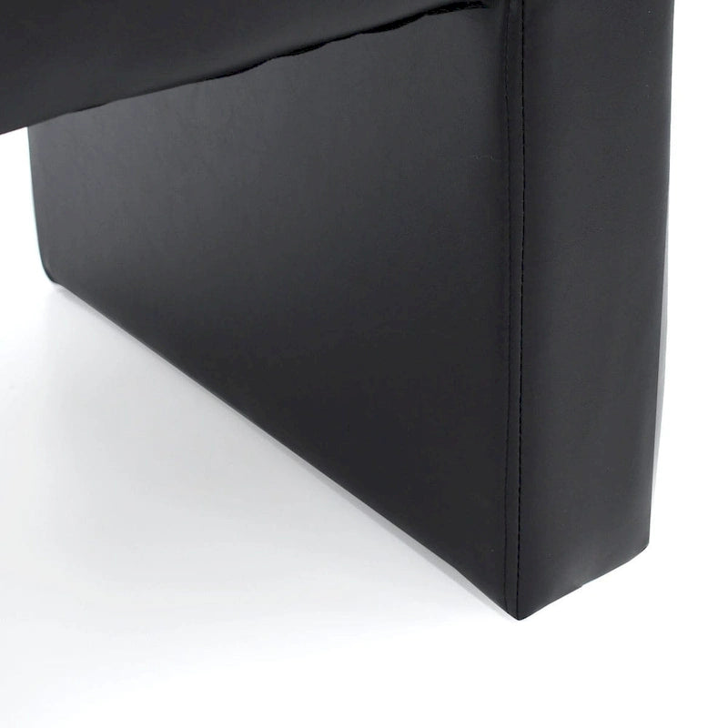 Tan Faux Leather Waterfall Bench - 47 Inch - Seats 2-3