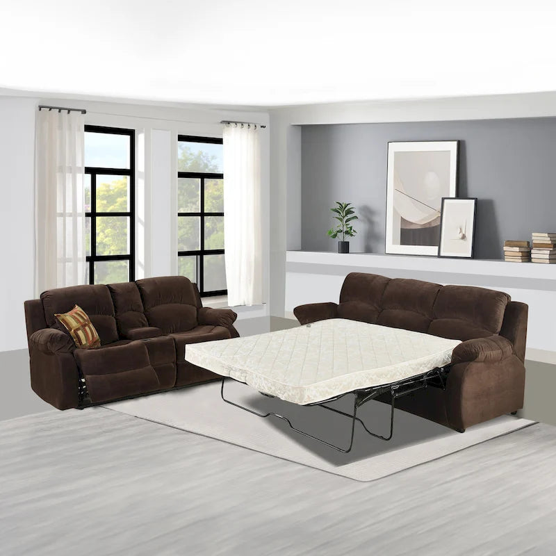 Tracey 2-Piece Transitional Queen Sofa Bed Set