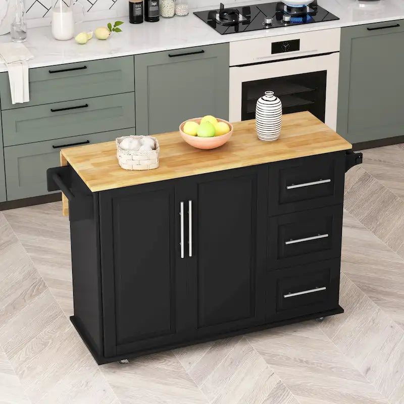 Kitchen Island Cart with 2 Door