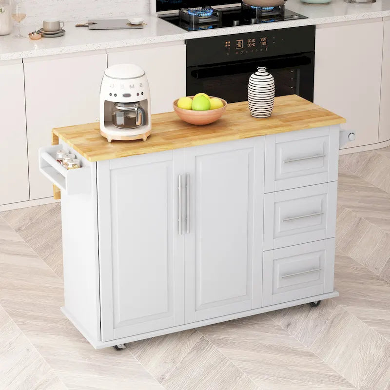 Kitchen Island Cart with 2 Door