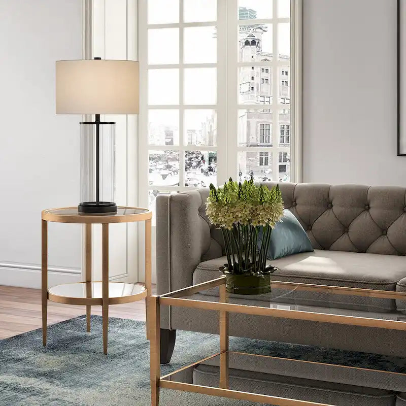Silver Orchid Carol Mirrored Side Table