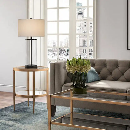 Silver Orchid Carol Mirrored Side Table
