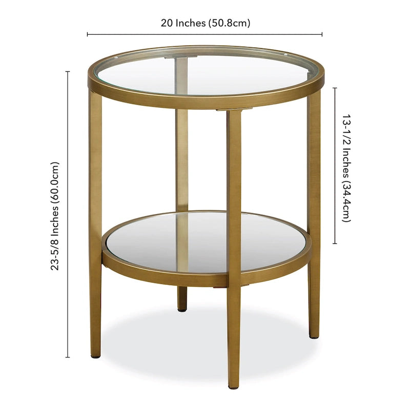 Silver Orchid Carol Mirrored Side Table
