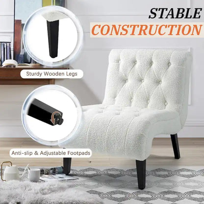 AVAWING Armless Accent Upholstered Lounge Chair