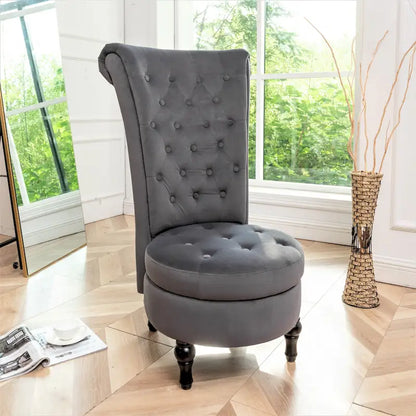 US Pride Furniture Gosser 20  Wide Velvet High Back Vanity Chair