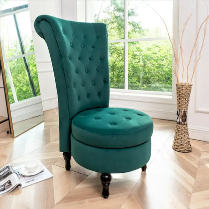 US Pride Furniture Gosser 20  Wide Velvet High Back Vanity Chair