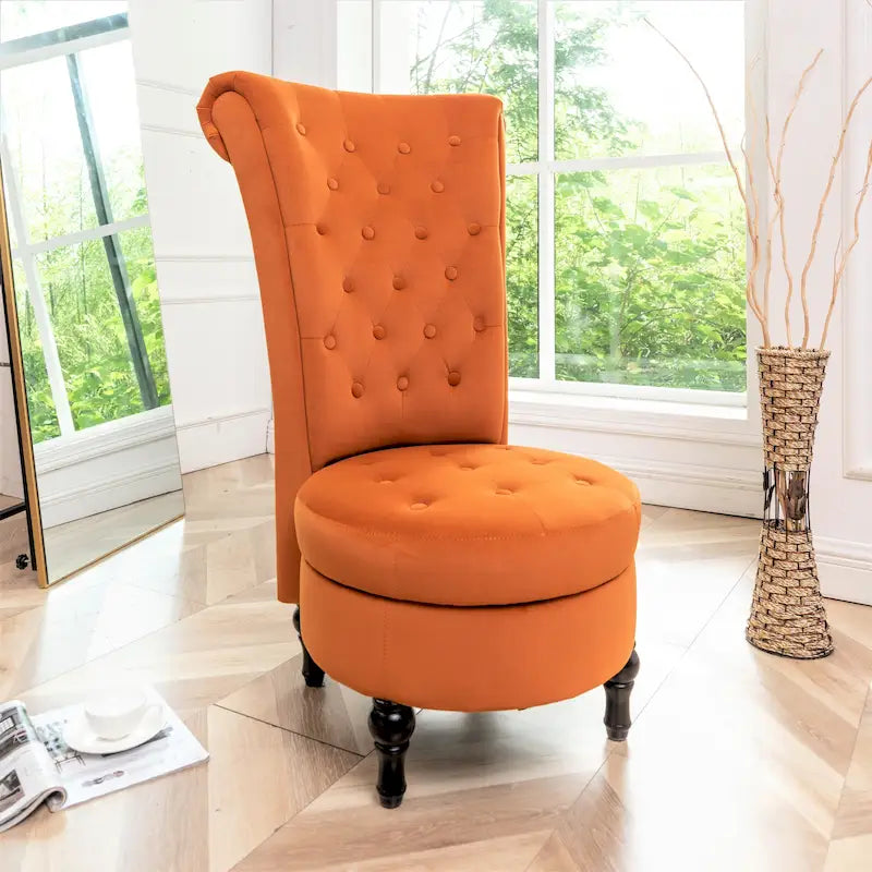 US Pride Furniture Gosser 20  Wide Velvet High Back Vanity Chair
