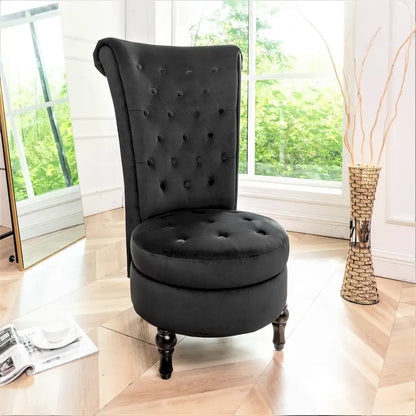US Pride Furniture Gosser 20  Wide Velvet High Back Vanity Chair