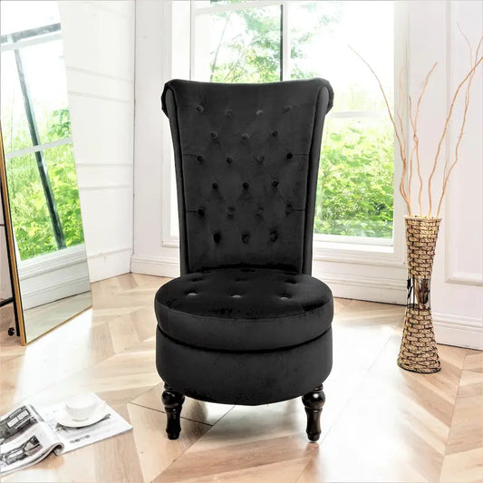 US Pride Furniture Gosser 20  Wide Velvet High Back Vanity Chair