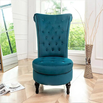 US Pride Furniture Gosser 20  Wide Velvet High Back Vanity Chair