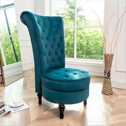 US Pride Furniture Gosser 20  Wide Velvet High Back Vanity Chair