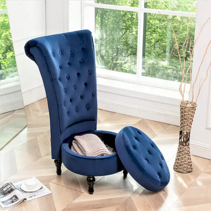 US Pride Furniture Gosser 20  Wide Velvet High Back Vanity Chair