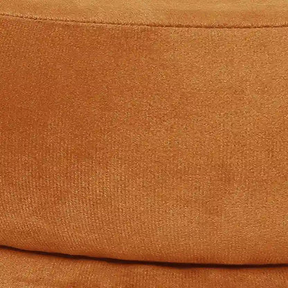Adeco Round Velvet Ottoman Upholstered Foot Stool