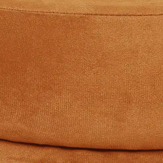 Adeco Round Velvet Ottoman Upholstered Foot Stool
