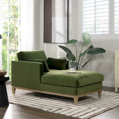 Knox 65  Modern Farmhouse Performance Velvet Chaise Lounge Chair