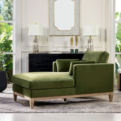 Knox 65  Modern Farmhouse Performance Velvet Chaise Lounge Chair