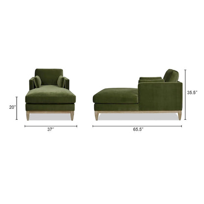 Knox 65  Modern Farmhouse Performance Velvet Chaise Lounge Chair