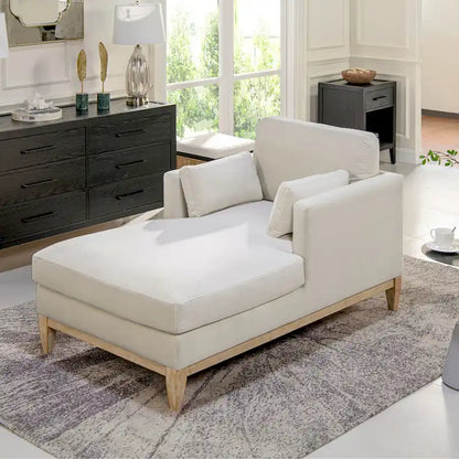 Knox 65  Modern Farmhouse Performance Velvet Chaise Lounge Chair