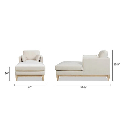 Knox 65  Modern Farmhouse Performance Velvet Chaise Lounge Chair