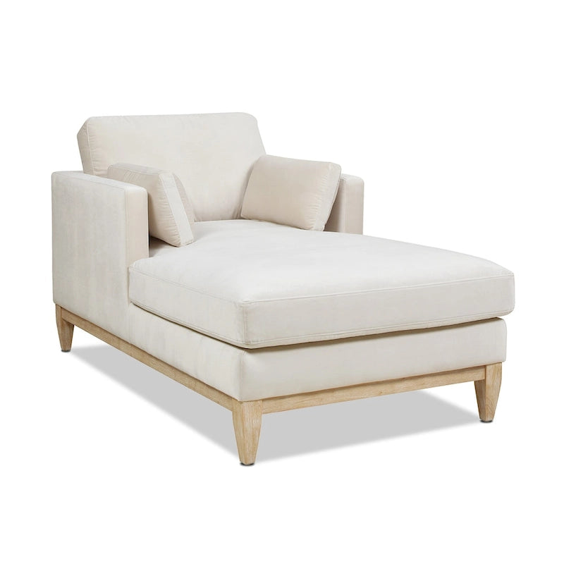 Knox 65  Modern Farmhouse Performance Velvet Chaise Lounge Chair