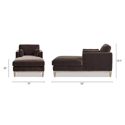 Knox 65  Modern Farmhouse Performance Velvet Chaise Lounge Chair