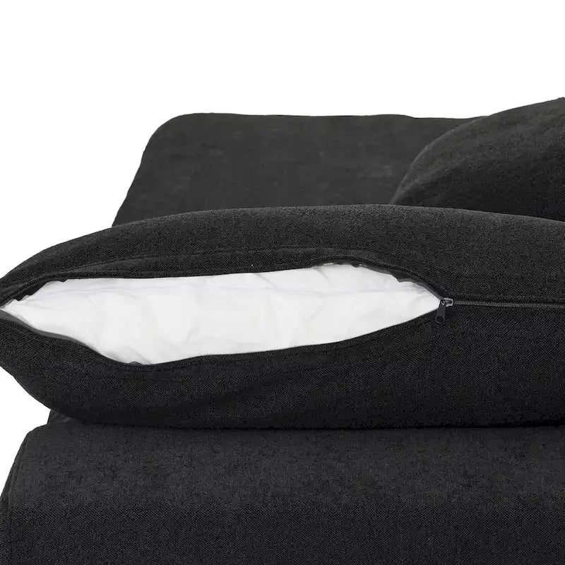 L-shape Linen Upholstered Sectional Sofa Couch
