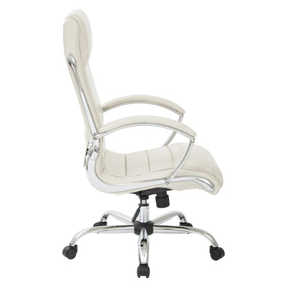 Executive Office Chair with Padded Arms in Faux Leather