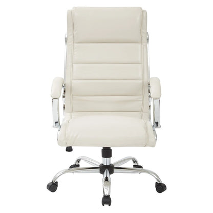 Executive Office Chair with Padded Arms in Faux Leather