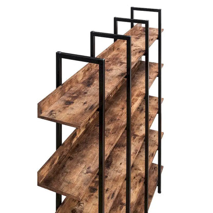 5 Tier Bookcase Home Office Open Bookshelf