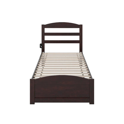 Warren Solid Wood Platform Bed with Footboard