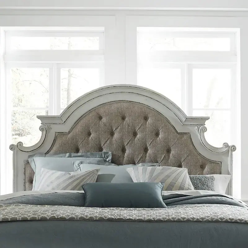 Magnolia Manor Queen Upholstered Panel Bed Headboard - 2 Finish Options