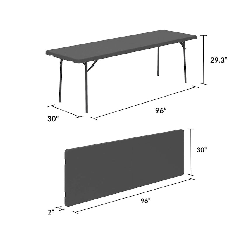 ZOWN Classic Commercial Blow Mold Folding Table