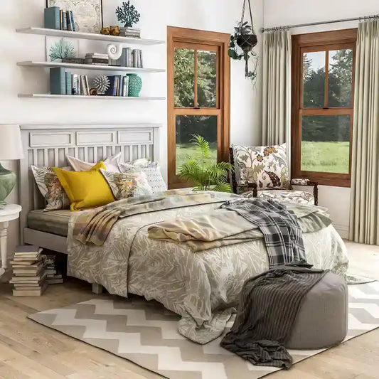 Furniture of America Amanda Traditional Slatted Full Size Platform Bed