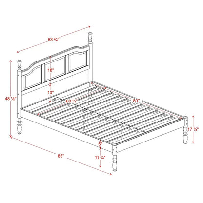100% Solid Wood Kyle Platform Bed by Palace Imports