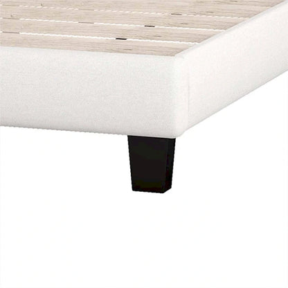 Upholstered Bed with Saddle Curved Headboard King