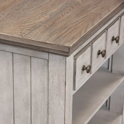 Heartland Antique White 1-Drawer Night Stand Charging Station