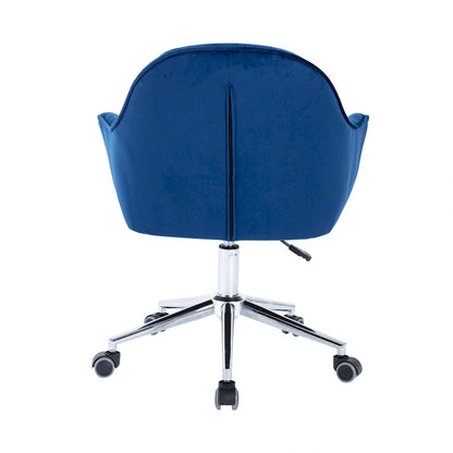 Corvus Hernals Velvet Tufted Adjustable Swivel Home Office Chair