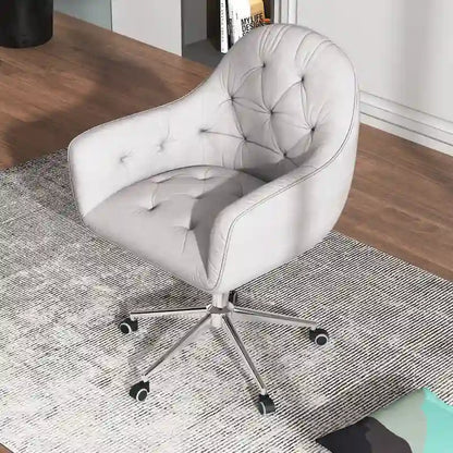 Corvus Hernals Velvet Tufted Adjustable Swivel Home Office Chair