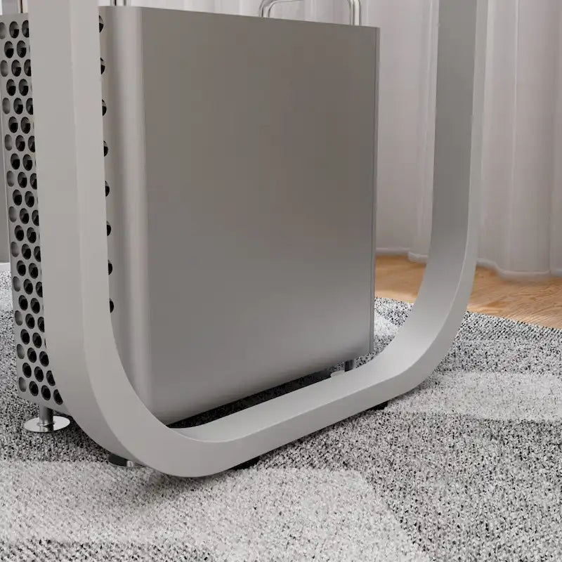 L-Shape Executive Desk - Brown Wood Finish - Single User