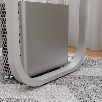 L-Shape Executive Desk - Brown Wood Finish - Single User