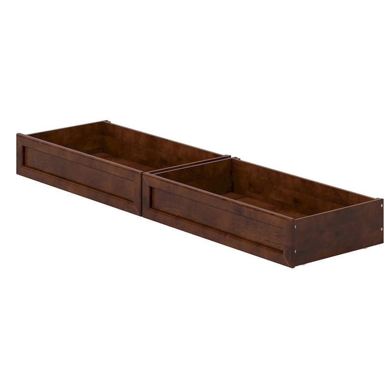 Twin-Full Mid-Century Modern Under Bed Storage Drawers