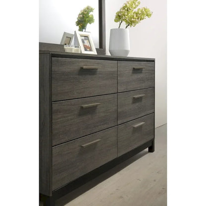 Roundhill Furniture Ioana Antique Grey Wood 5-piece King Size Bedroom Set