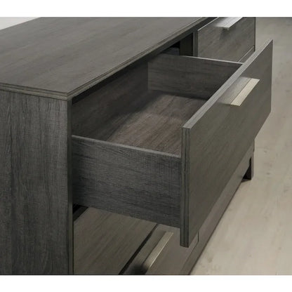 Roundhill Furniture Ioana Antique Grey Wood 5-piece King Size Bedroom Set
