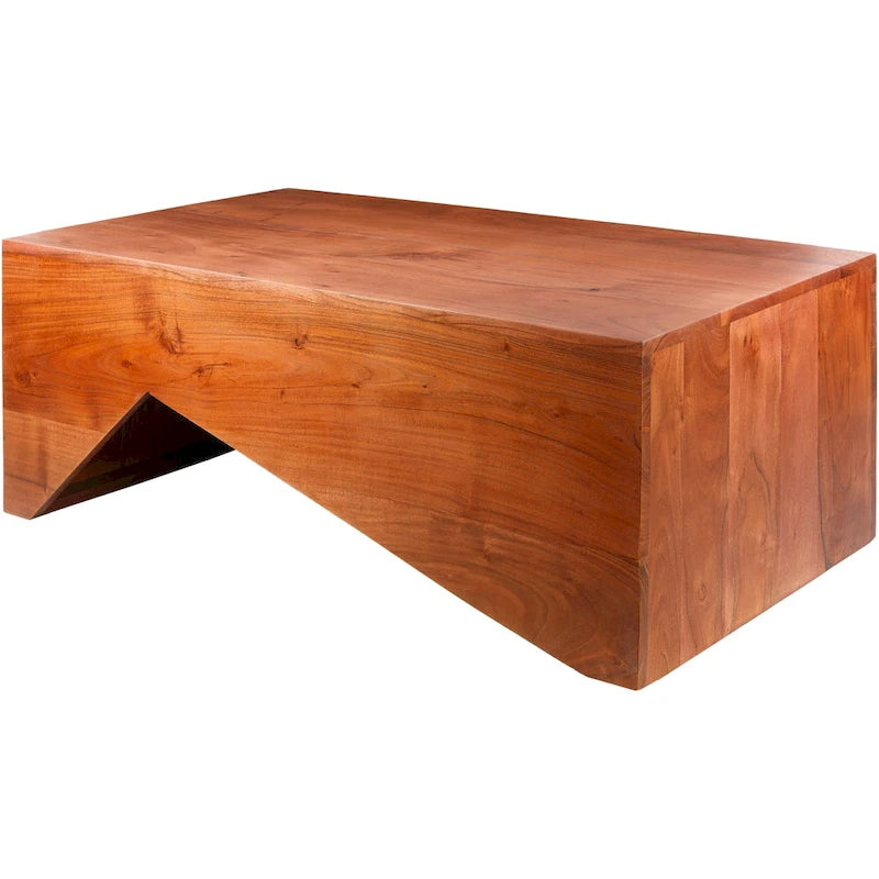 Asma Modern Angular Wooden Coffee Table - 15 H x 39 W x 22 D