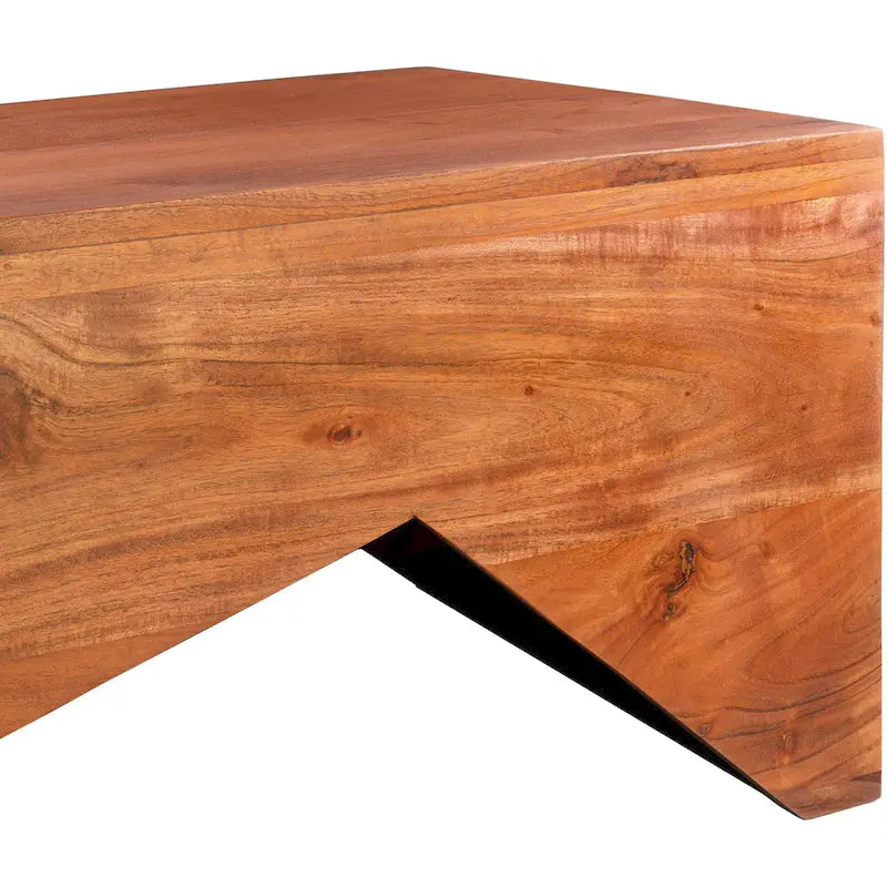 Asma Modern Angular Wooden Coffee Table - 15 H x 39 W x 22 D