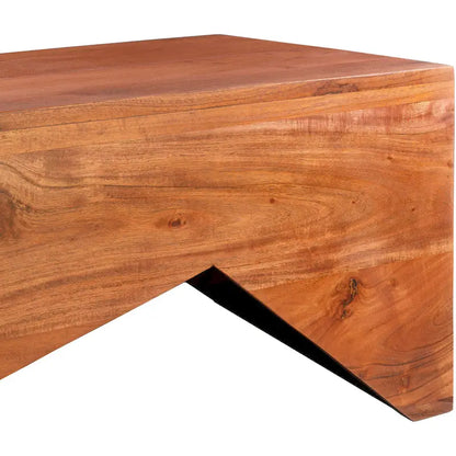 Asma Modern Angular Wooden Coffee Table - 15 H x 39 W x 22 D