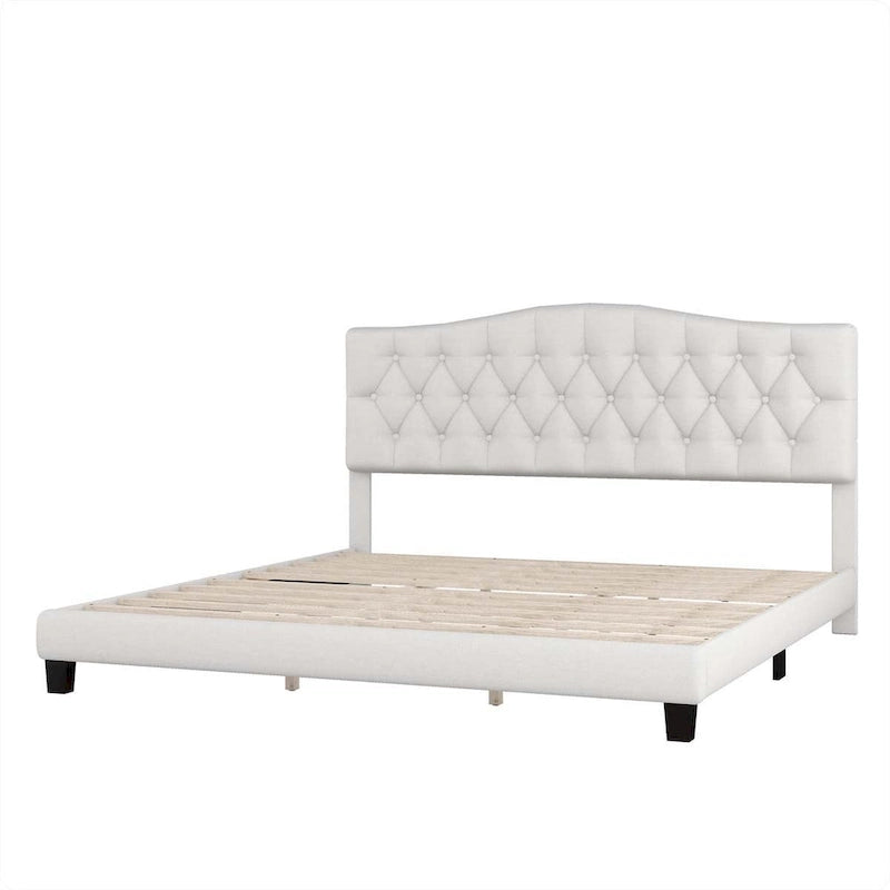 King Upholstered Platform Bed