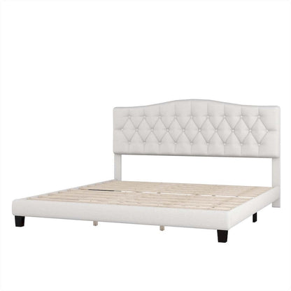 King Upholstered Platform Bed