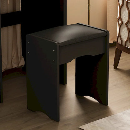 31.5  Wide Makeup Vanity Set with Stool and Mirror Dress Up Desk - 31.5 W